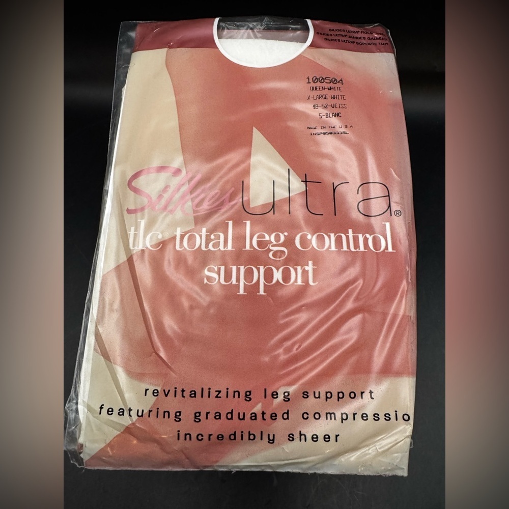 SILKIES ULTRA TLC TOTAL LEG CONTROL SUPPORT  100504 - QUEEN  XL WHITE NOS